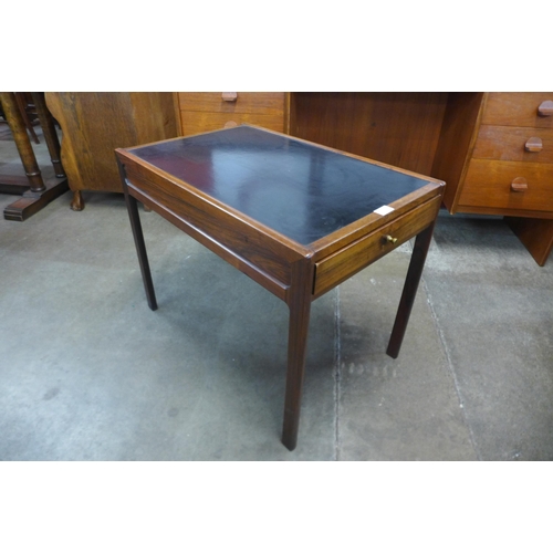 8 - A Danish rosewood and black laminated single drawer lamp table, CITES A10 no. 630306/01