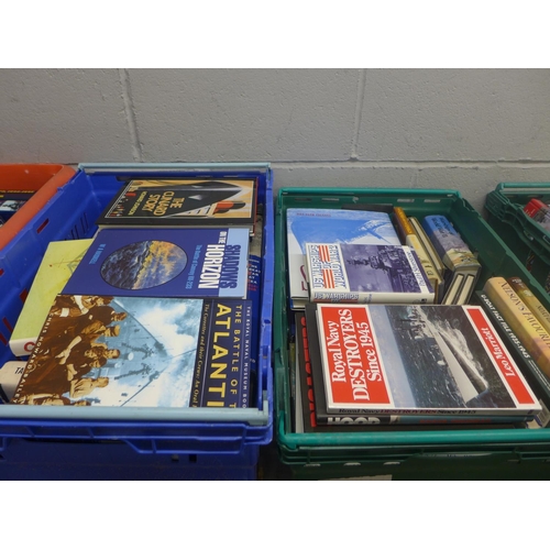 1087 - Five boxes of books on ships **PLEASE NOTE THIS LOT IS NOT ELIGIBLE FOR POSTING AND PACKING**