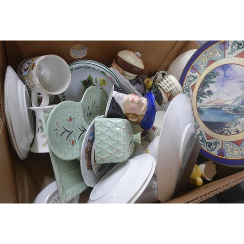 1091 - A box of assorted china including Royal Doulton, Wedgwood, etc. **PLEASE NOTE THIS LOT IS NOT ELIGIB... 