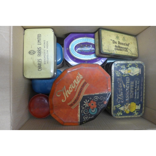 1107 - A collection of vintage tins **PLEASE NOTE THIS LOT IS NOT ELIGIBLE FOR POSTING AND PACKING**