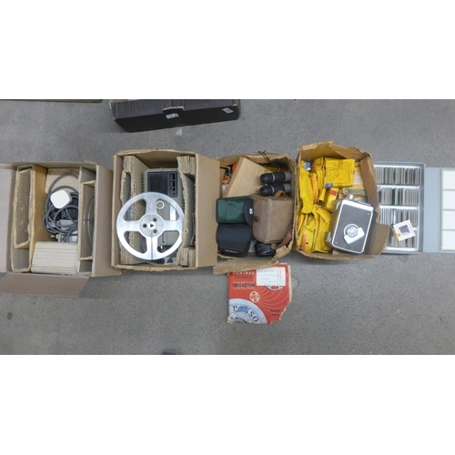 1110 - A collection of camera equipment, slide projectors, slides etc. **PLEASE NOTE THIS LOT IS NOT ELIGIB... 