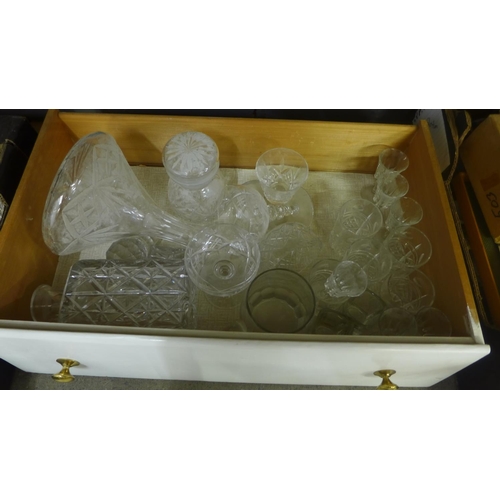 1111 - Three boxes of crystal glassware **PLEASE NOTE THIS LOT IS NOT ELIGIBLE FOR POSTING AND PACKING**