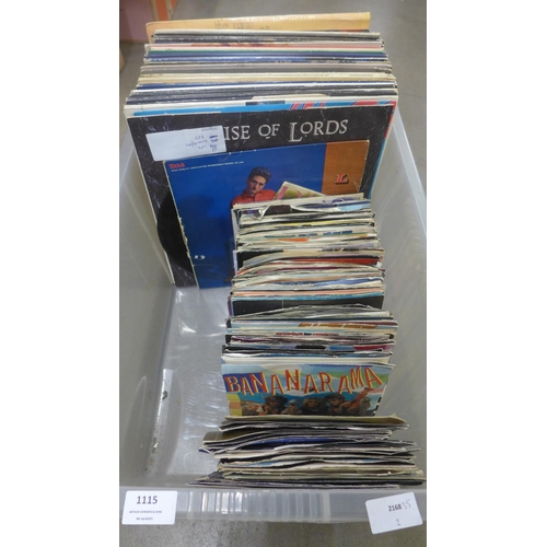 1115 - Sixty-one LPs and 137 singles **PLEASE NOTE THIS LOT IS NOT ELIGIBLE FOR POSTING AND PACKING**