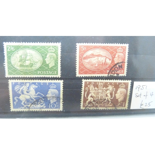 620 - Stamps:- selection of better stamps on 22 stockards, catalogues over £1000