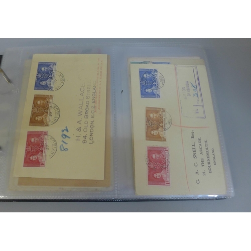 622 - Stamps:- KGVI commonwealth postal history in album, (54)