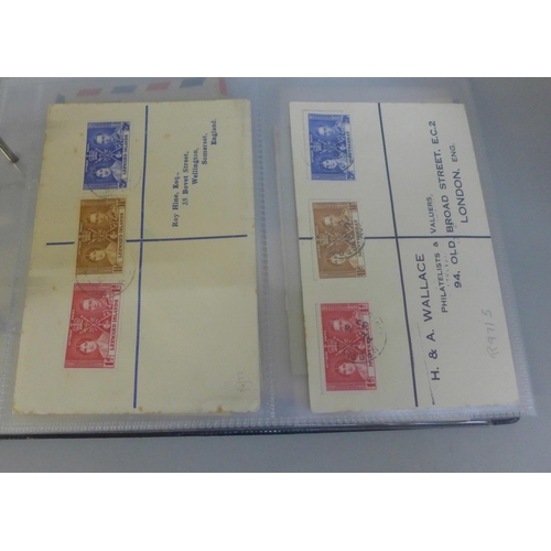 622 - Stamps:- KGVI commonwealth postal history in album, (54)