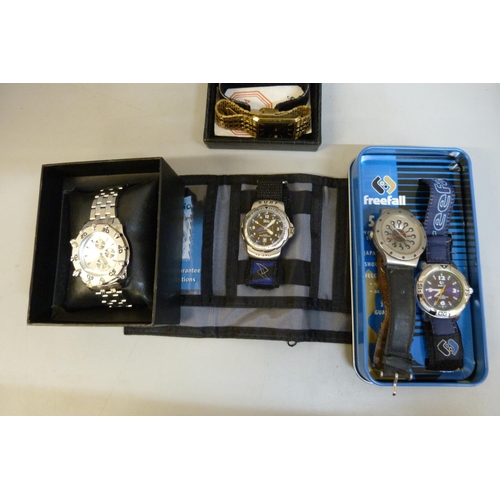 668 - Gentleman's wristwatches including Sachs