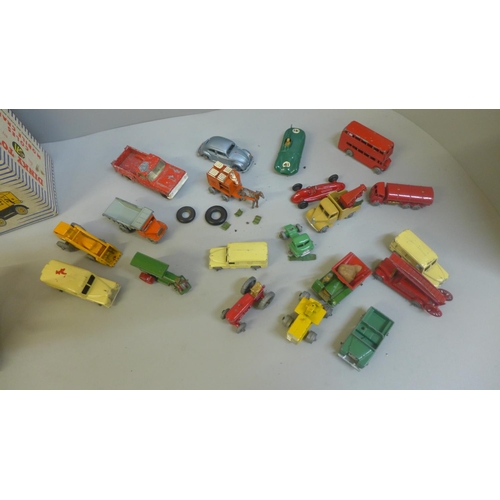 675 - A Dinky Toys Coles Mobile Crane, Dinky Toys military vehicles and other die-cast model vehicles