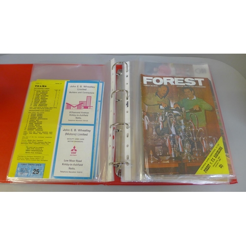 679 - Football memorabilia:- Home and Away programmes for Nottingham Forest in Europe, (22, including 6 wi... 