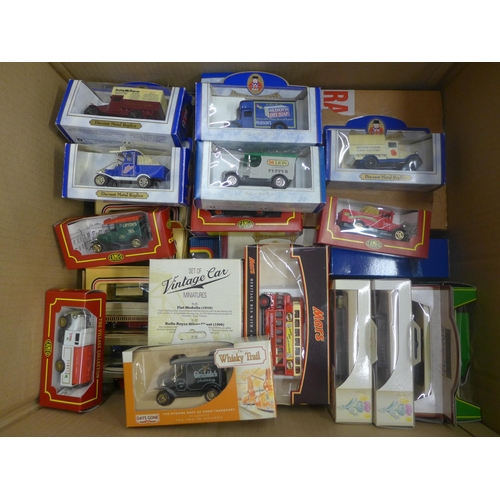 706 - Vintage car and van advertising vehicles, approximately 35, boxed