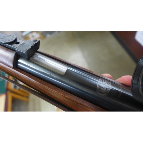 781 - A Mauser Mod K98 0.22 Cal.22 target shooting air rifle, with Stutzen 6x42 scope, with soft case, wit... 