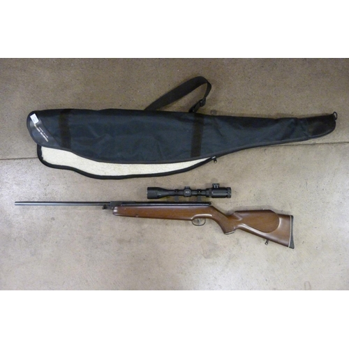 782A - A Webley & Scott Omega .177 calibre target shooting air rifle, with 3-9 x 40 scope, with soft case