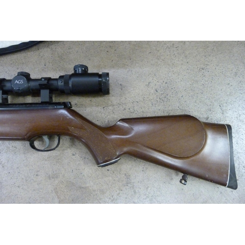 782A - A Webley & Scott Omega .177 calibre target shooting air rifle, with 3-9 x 40 scope, with soft case