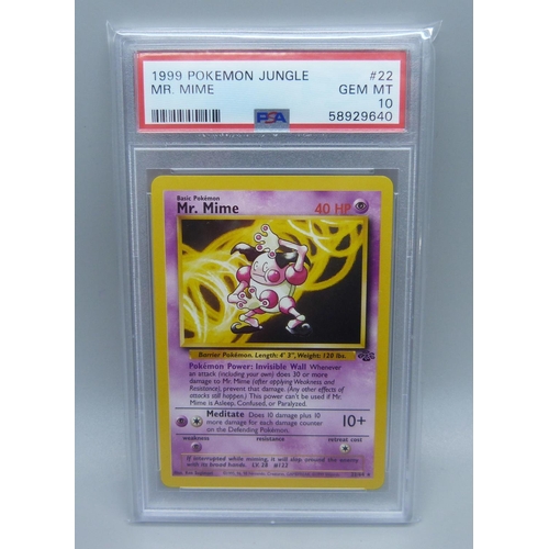 788 - PSA Grade 10 1999 Pokemon Jungle Mr Mime