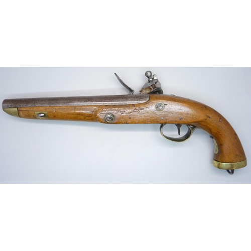 793 - A 19th Century flintlock pistol