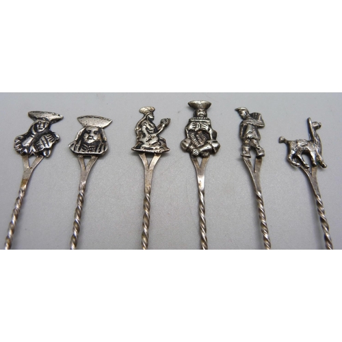 820 - Six Ecuador coin spoons