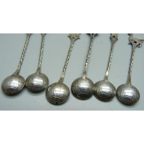 820 - Six Ecuador coin spoons