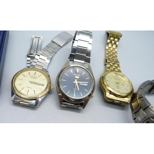 878 - Wristwatches including Seiko, Citizen and Festina