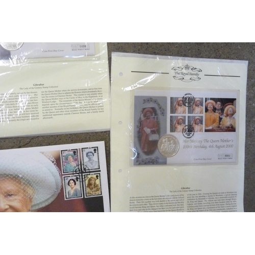 892 - A collection of HM The Queen Mother silver proof coin covers