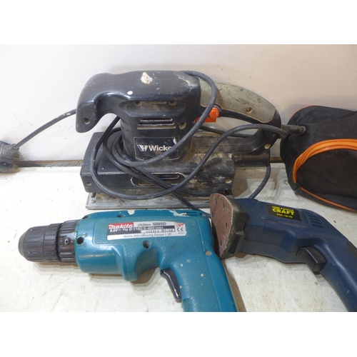 2015 - Power tools job lot: Rotozip multitool/grinder, PB240V sander; Black and Decker jigsaw, Wickes orbit... 