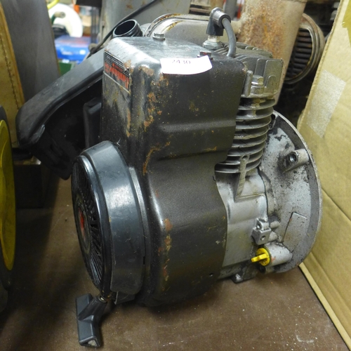 2430 - Honda G300 stationary engine, Mag stationery engine & Tecumseh 3.5hp lawnmower engine