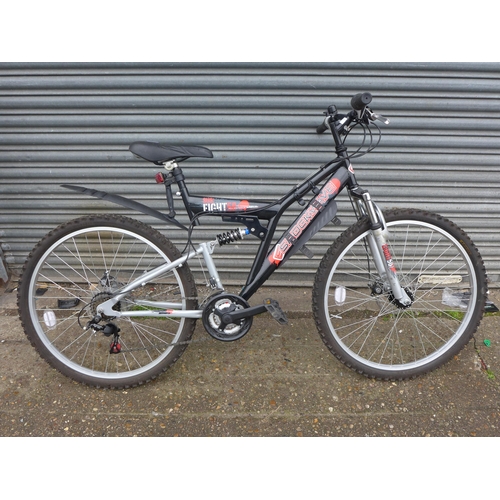 2477 - Shockwave dual suspension 'SUS Eight 50' all-terrain bike/ATB/bicycle with mudguards - Police reposs... 