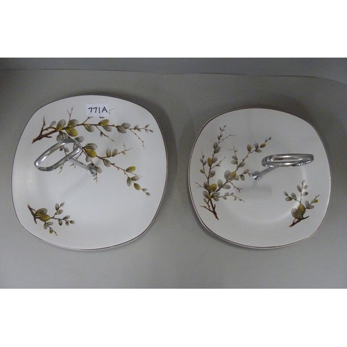 771A - Two Midwinter Stylecraft Fashion Shape cake plates