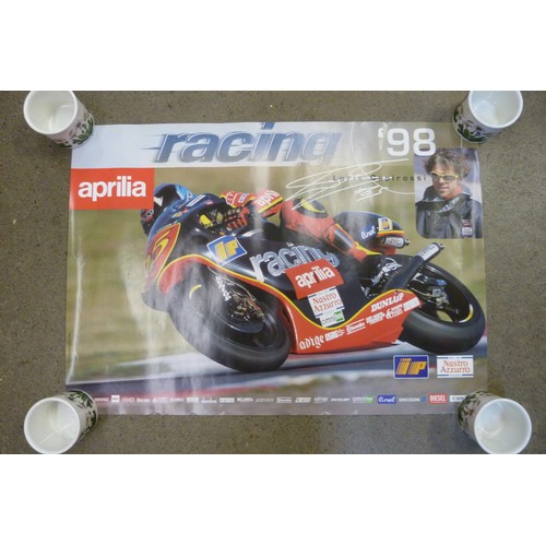 707 - A collection of Moto GP and Superbikes posters, 1990s to 2000s