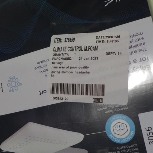 3056 - Snuggledown Climate Control Memory Foam Pillow (286-48) * This lot is subject to VAT