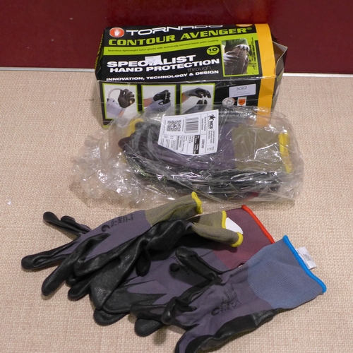 3062 - 3 packs of Contour Precision Work Gloves ( size s/m + l) (286-72) * This lot is subject to VAT