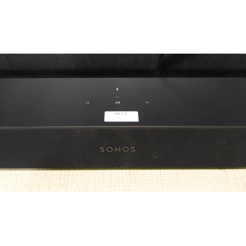 3071 - Black Sonos Beam Soundbar, original RRP £299.99 + VAT (286-143) * This lot is subject to VAT