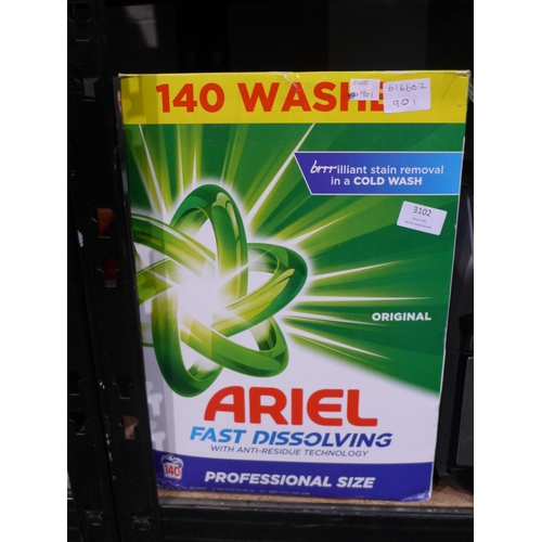 3102 - 140 Wash Ariel washing powder - sealed * this lot is subject to VAT