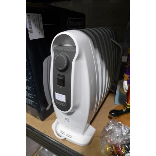 3141 - Delonghi Nano Radiator (model:- TRNS0505M) and aDelonghi Oil Filled Small Radiator (286-125,126) * T... 