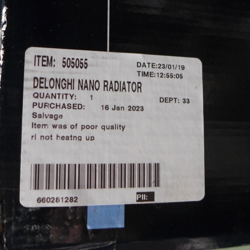 3141 - Delonghi Nano Radiator (model:- TRNS0505M) and aDelonghi Oil Filled Small Radiator (286-125,126) * T... 