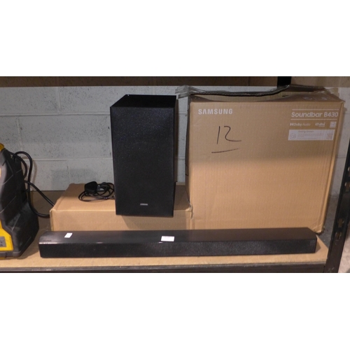 3149 - Samsung Soundbar and Subwoofer (model:- Hw-B430/XU), original RRP £133.33 + VAT        (286-89) * Th... 