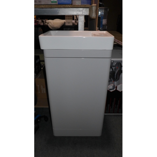 3158 - Curve 450mm Grey Cloak Vanity Unit (model:- CM450FG), original RRP £178.33 + VAT (286-116) * This lo... 