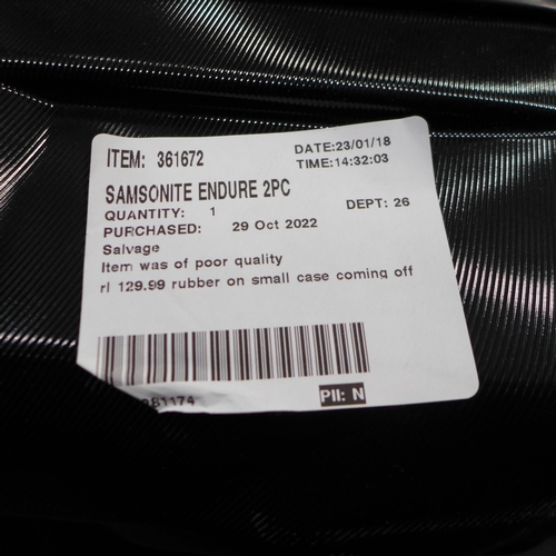 3163 - Samsonite Endure Hardside Black Case Set, original RRP £134.99 + VAT (286-82) * This lot is subject ... 