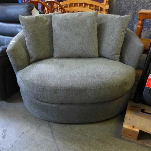 1457 - Fabric Light Grey Fabric Swivel Chair, original RRP £441.66 + VAT (4162-8) * This lot is subject to ... 