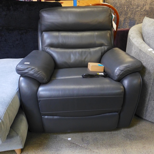 1490 - Fletcher Leather Power Recliner, original RRP £608.33 + VAT (4162-9) * This lot is subject to VAT