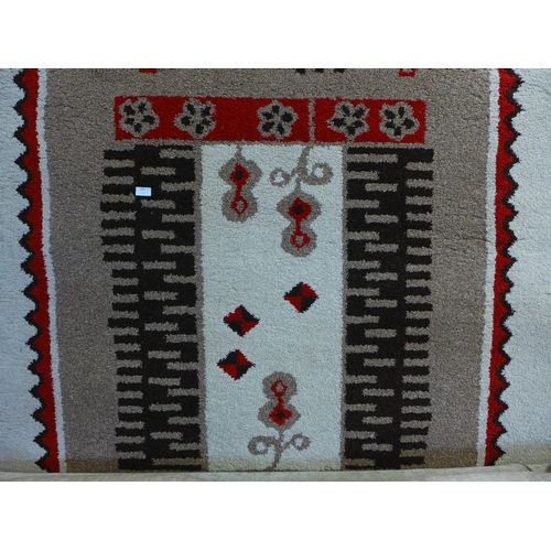 1597A - A thick pile Gabbeh rug with traditional Aztec design (230 x 160)