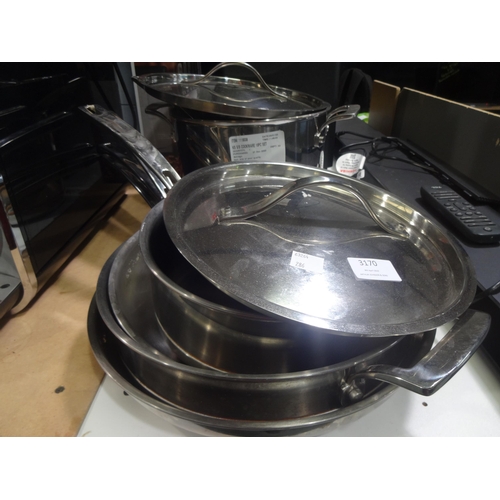 3170 - Kirkland Signature Stainless Steel Cookware, original RRP £164.99 + VAT (286-130) * This lot is subj... 