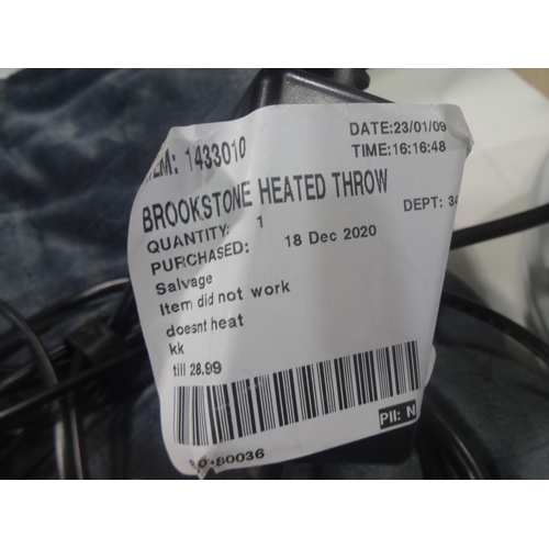 3179 - Brookstone Heated Throw (50cm x 60cm) (286-24) * This lot is subject to VAT