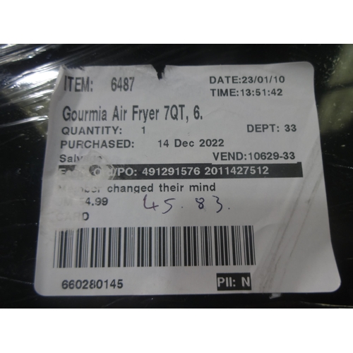 3185 - Gourmia Air Fryer (7QT) (286-2) * This lot is subject to VAT