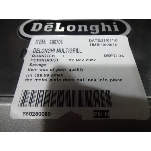 3194 - Delonghi Multigrill, original RRP £139.99 + VAT (286-11) * This lot is subject to VAT