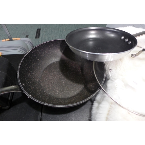 3200 - The Rock Wok (32cm) and Tramontina Fry Pan     (286-134,151) * This lot is subject to VAT