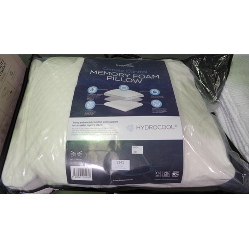 3241 - Two Snuggledown Climate Control Memory Foam Pillows (286-23,24) * This lot is subject to VAT