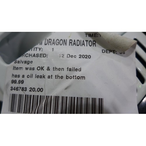 3279 - Delonghi Dragon Radiator (model:- TRDX40820E), original RRP £99.99 + VAT (286-115) * This lot is sub... 