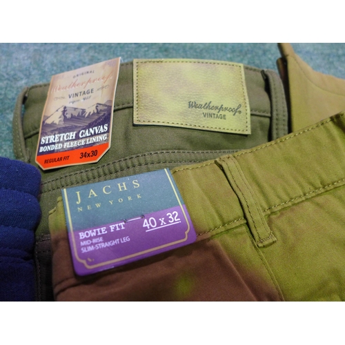 3338 - An assortment of men's trousers - mixed size, styles, colours * this lot is subject to VAT