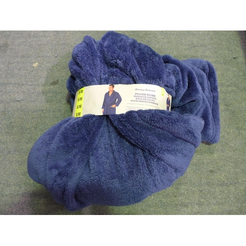 3339 - 3 Blue & Grey Tommy Bahama Men's Fluffy Robes - all size small * this lot is subject to VAT