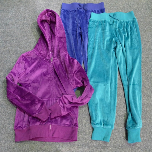 3342 - Quantity of girl's velour loungewear - assorted colours and sizes * this lot is subject to VAT